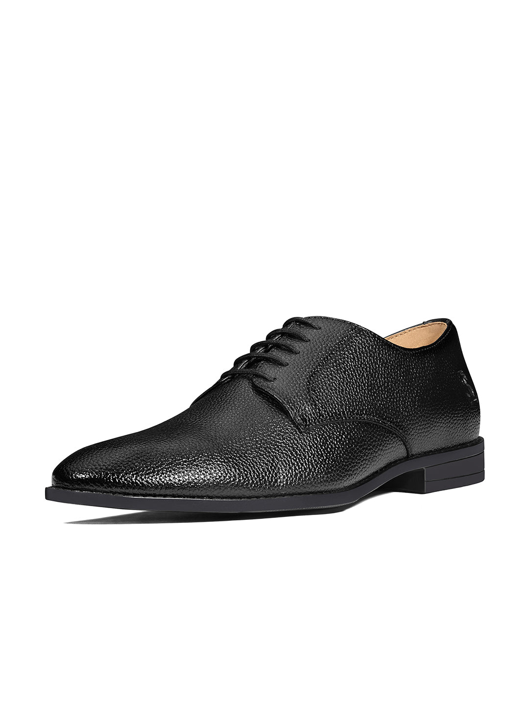 Jet Black Formal Lace-Up Derby Shoes