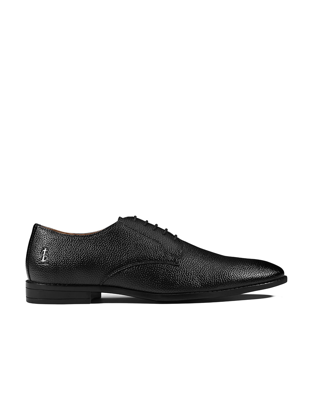 Jet Black Formal Lace-Up Derby Shoes