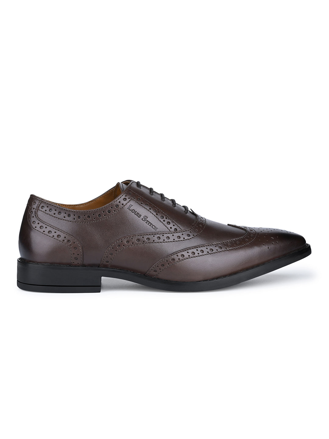Brunette Brown Egyptian Crust Leather Brogue Shoes