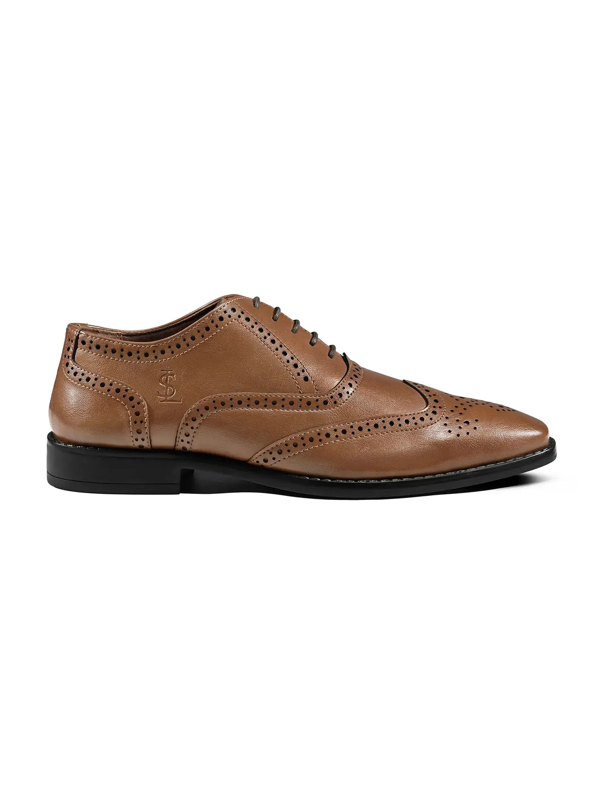 Tan Egyptian Crust Leather Brogue Shoes