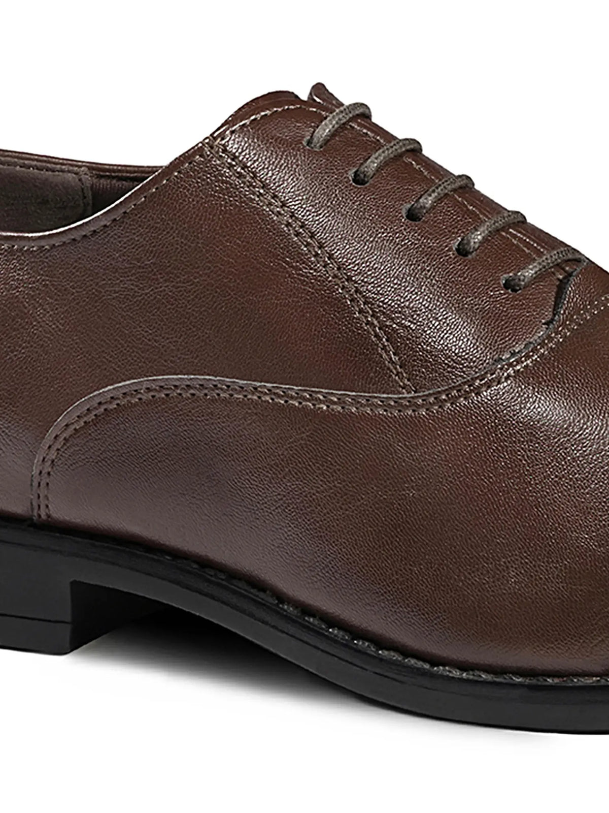 Brunette Brown Egyptian Crust Leather Derby Shoes
