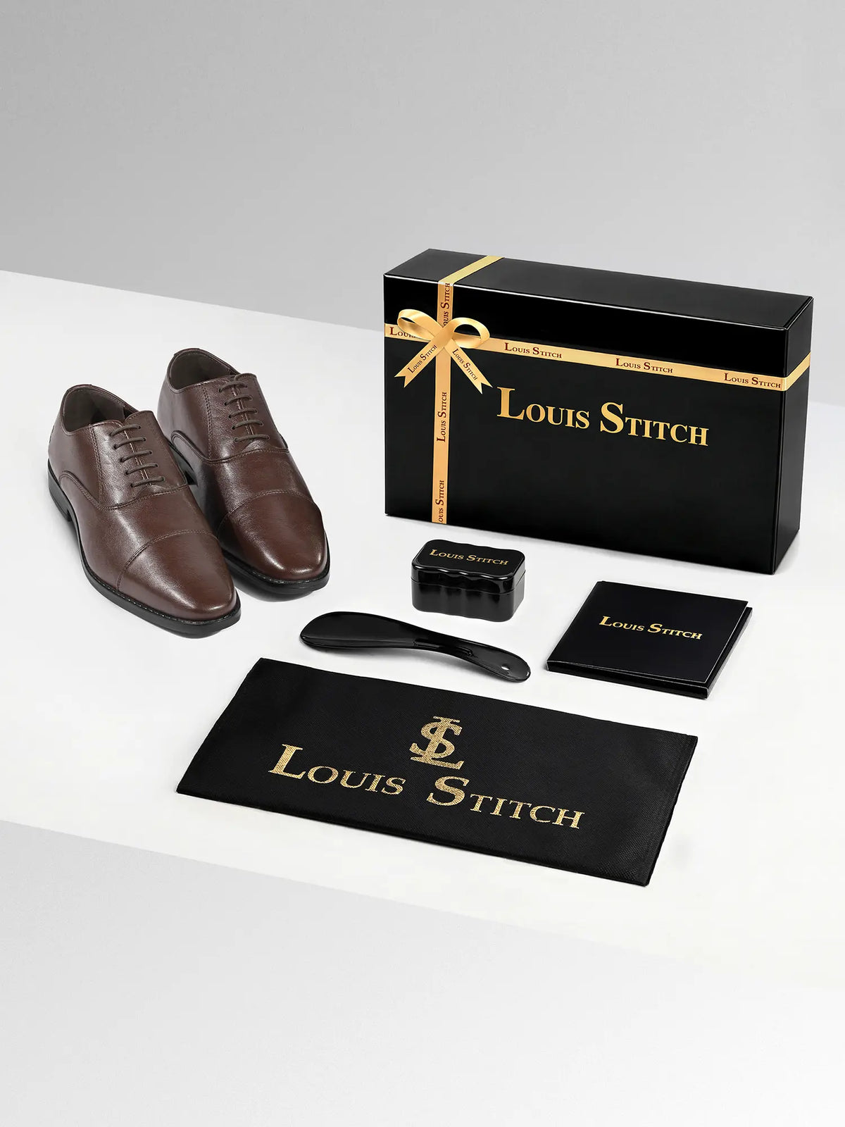Brunette Brown Egyptian Crust Leather Derby Shoes