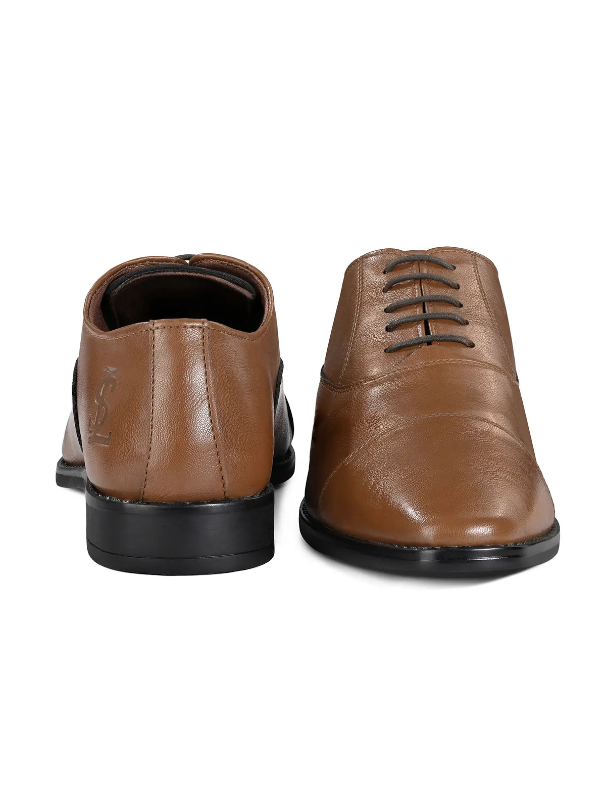Russet Tan Egyptian Crust Leather Derby Shoes