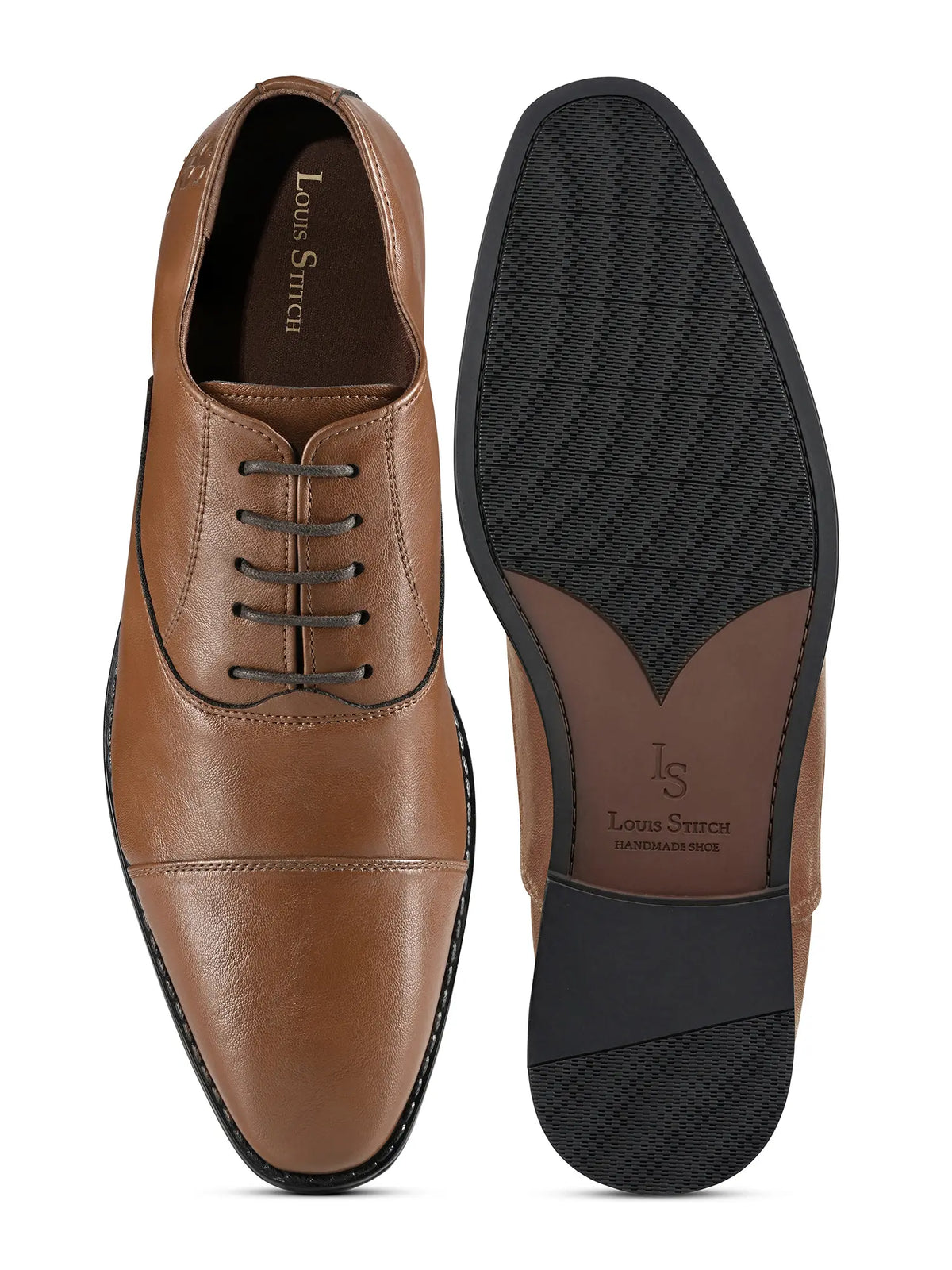 Russet Tan Egyptian Crust Leather Derby Shoes