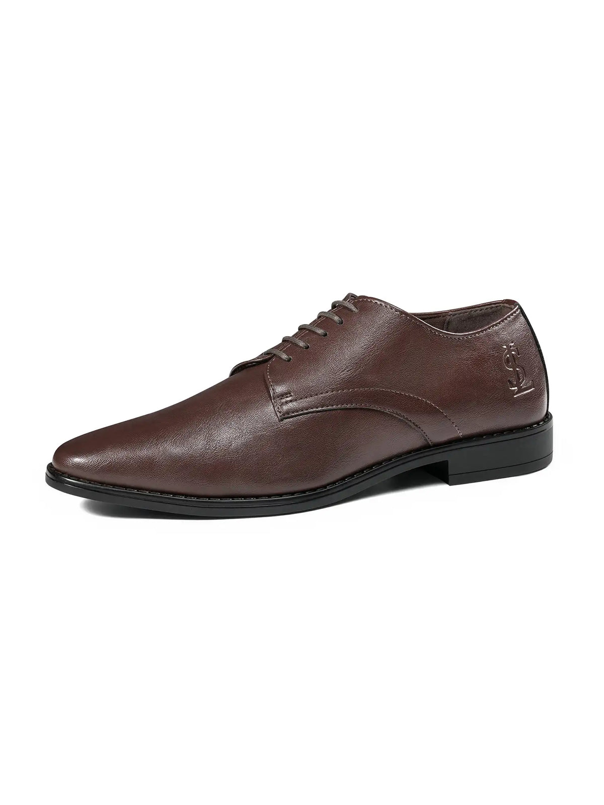 Brunette Brown Egyptian Crust Leather Derby Shoes