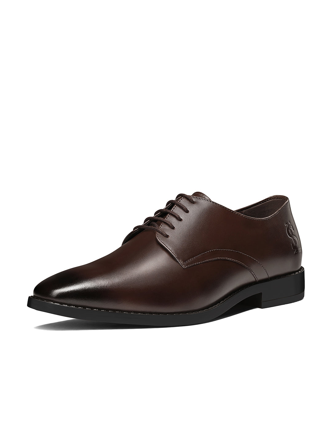 Brunette Brown Egyptian Crust Leather Derby Shoes