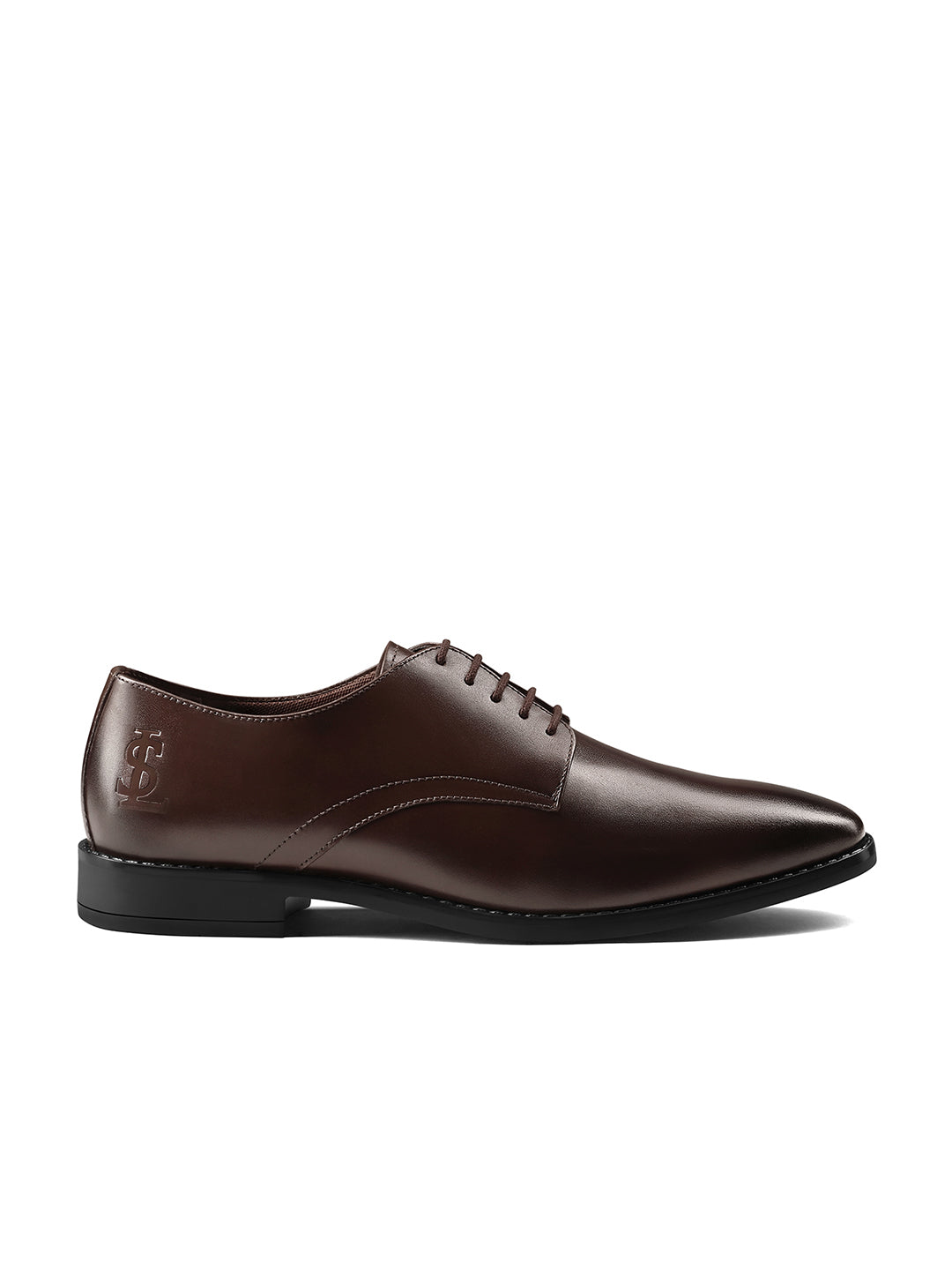 Brunette Brown Egyptian Crust Leather Derby Shoes