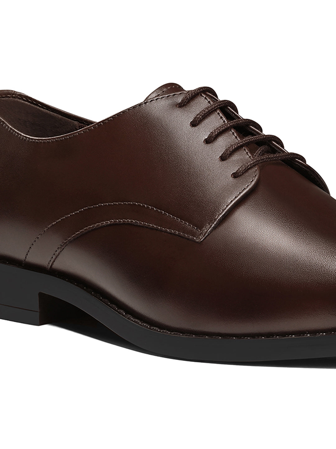 Brunette Brown Egyptian Crust Leather Derby Shoes