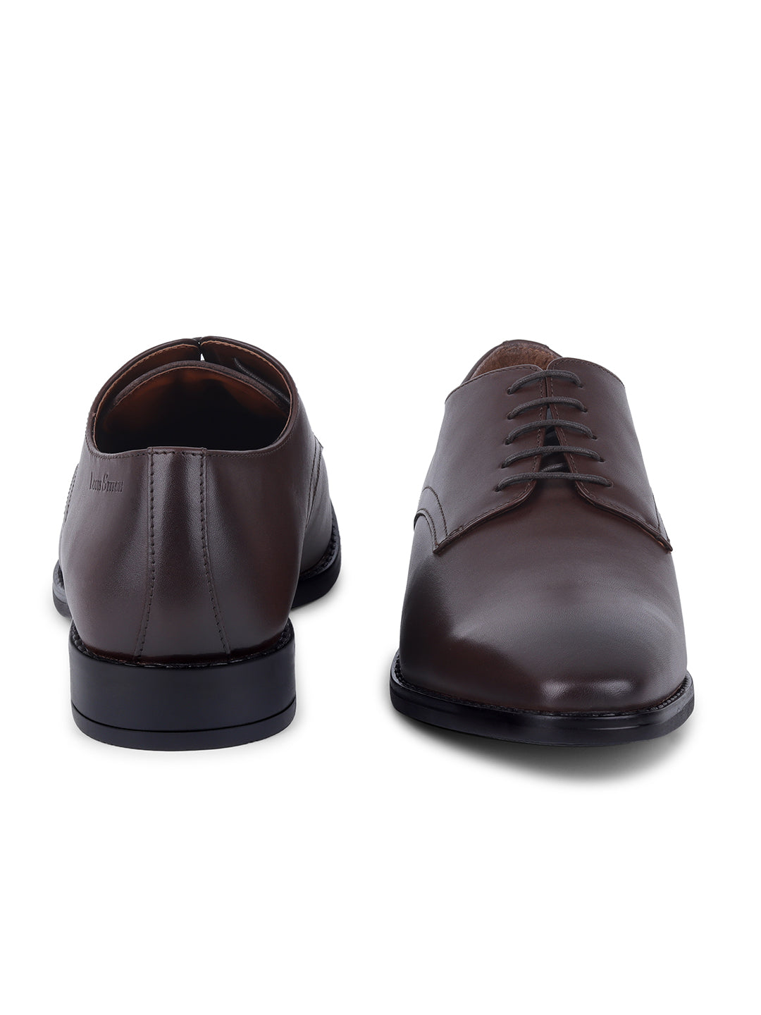Brunette Brown Egyptian Crust Leather Derby Shoes