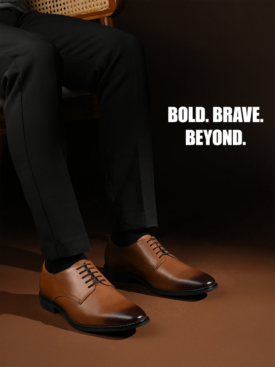 Russet Tan Egyptian Crust Leather Derby Shoes