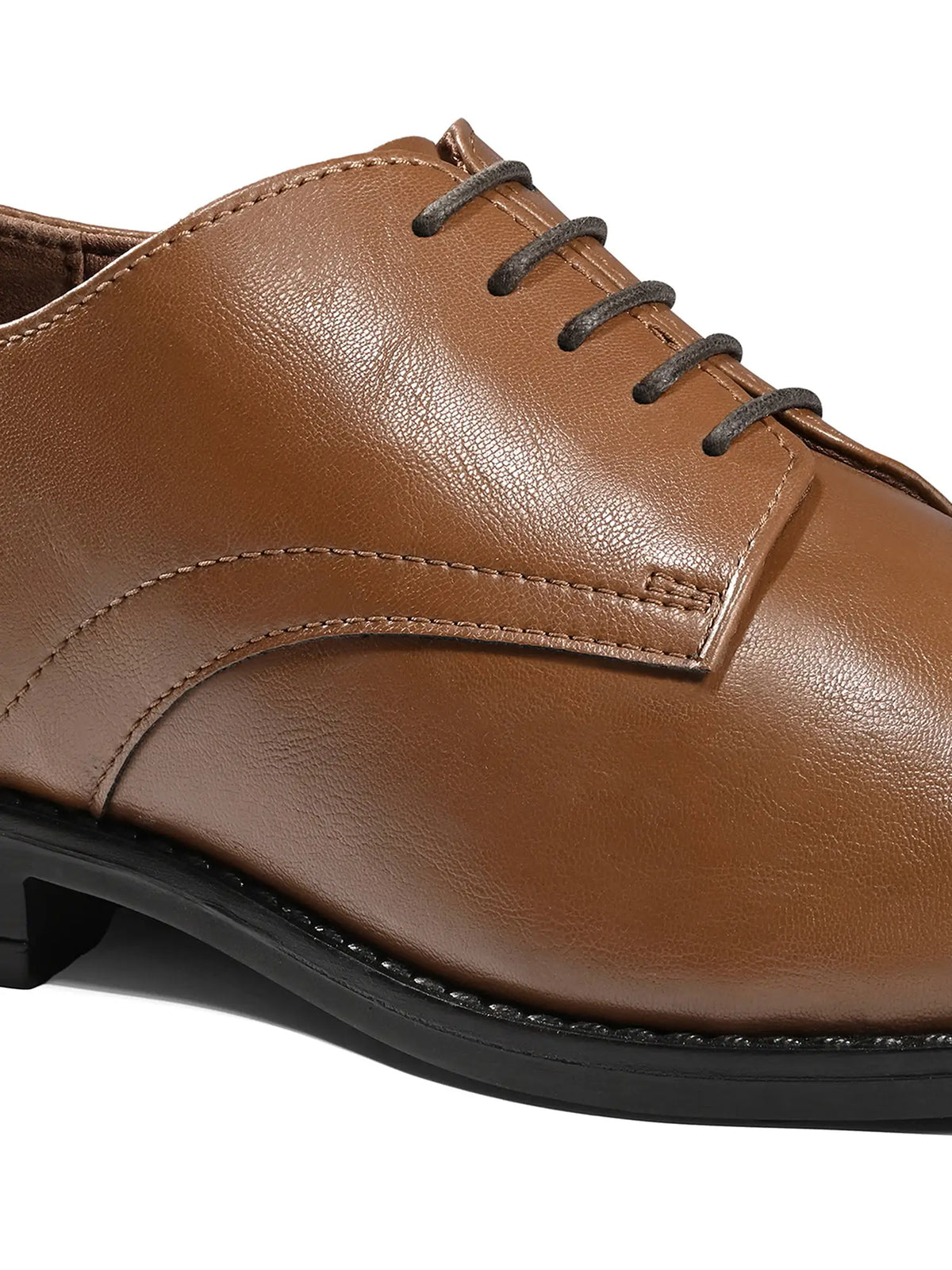 Russet Tan Egyptian Crust Leather Derby Shoes