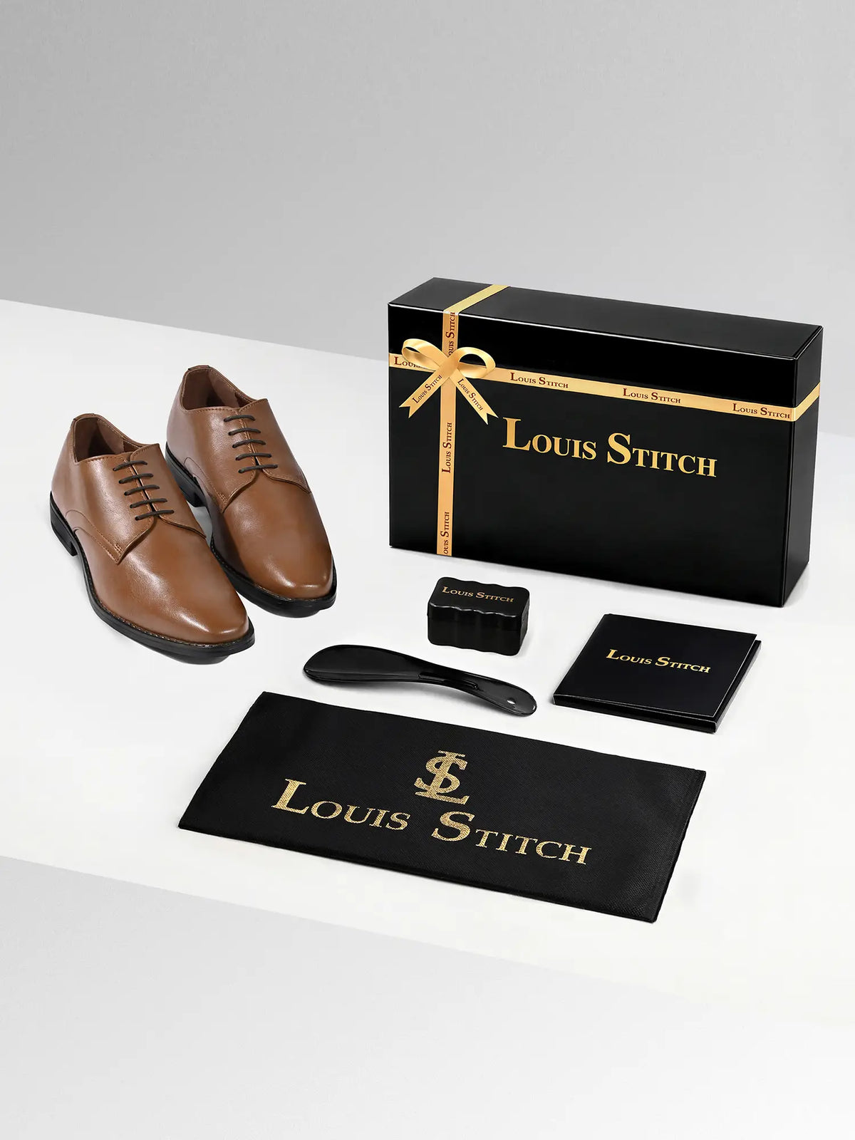 Russet Tan Egyptian Crust Leather Derby Shoes
