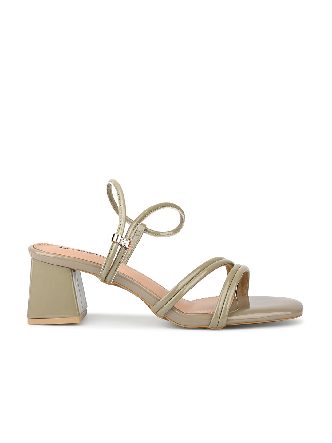 Women Pastel Green Block Heel Slip-On Comfortable Ladies Sandals