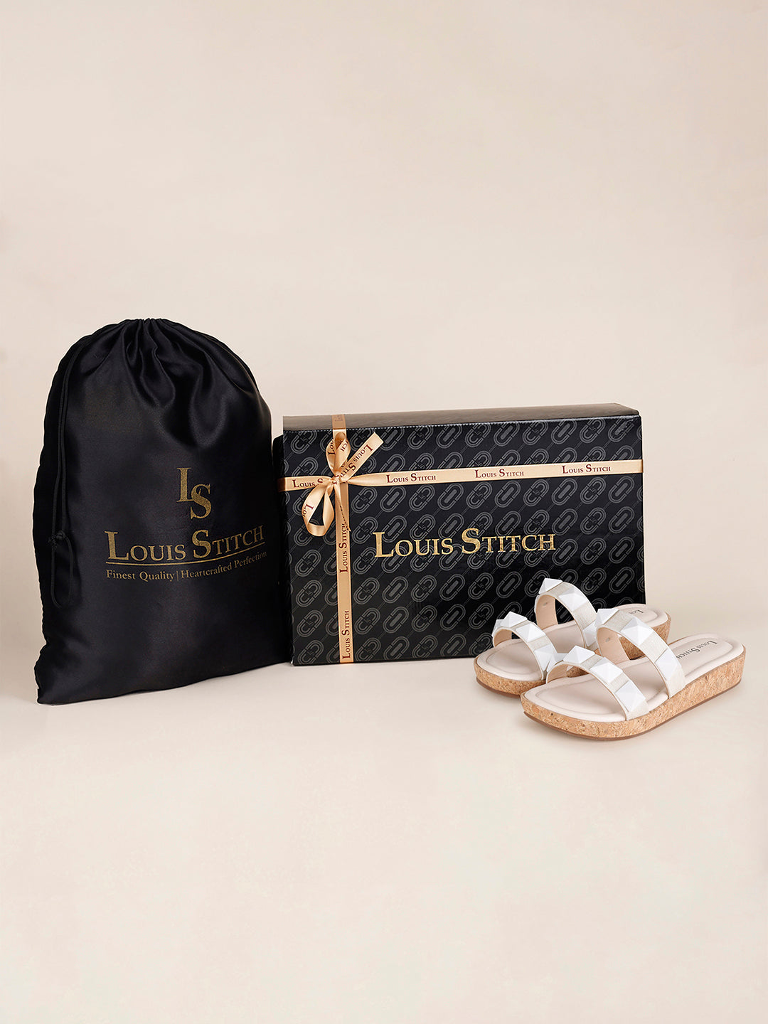 Women's Two Strap Diamond Stone White Lightweight Sandals