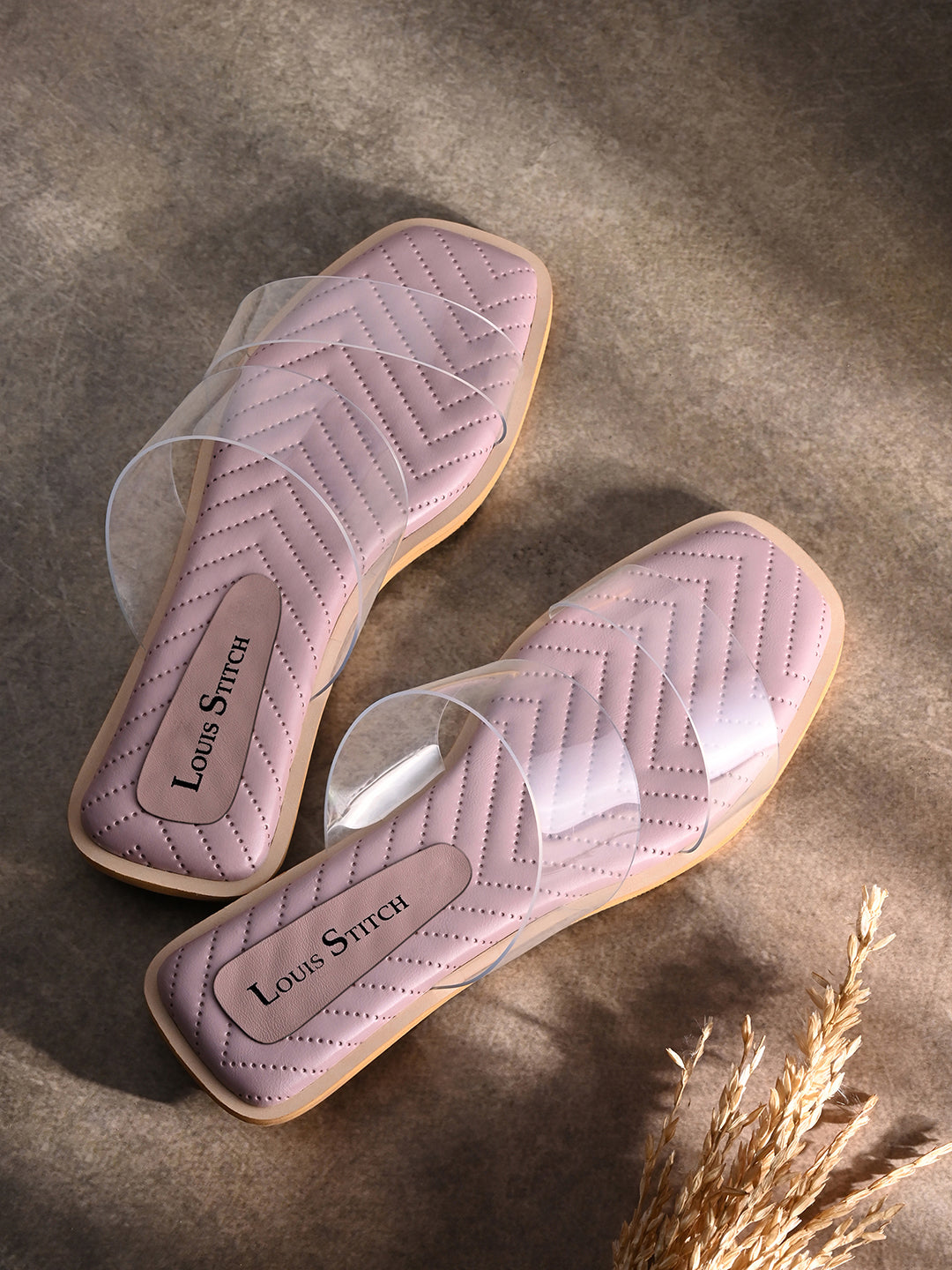 Women's Silicon Strap Purple Open Toe Stylish Slip-On Sandals