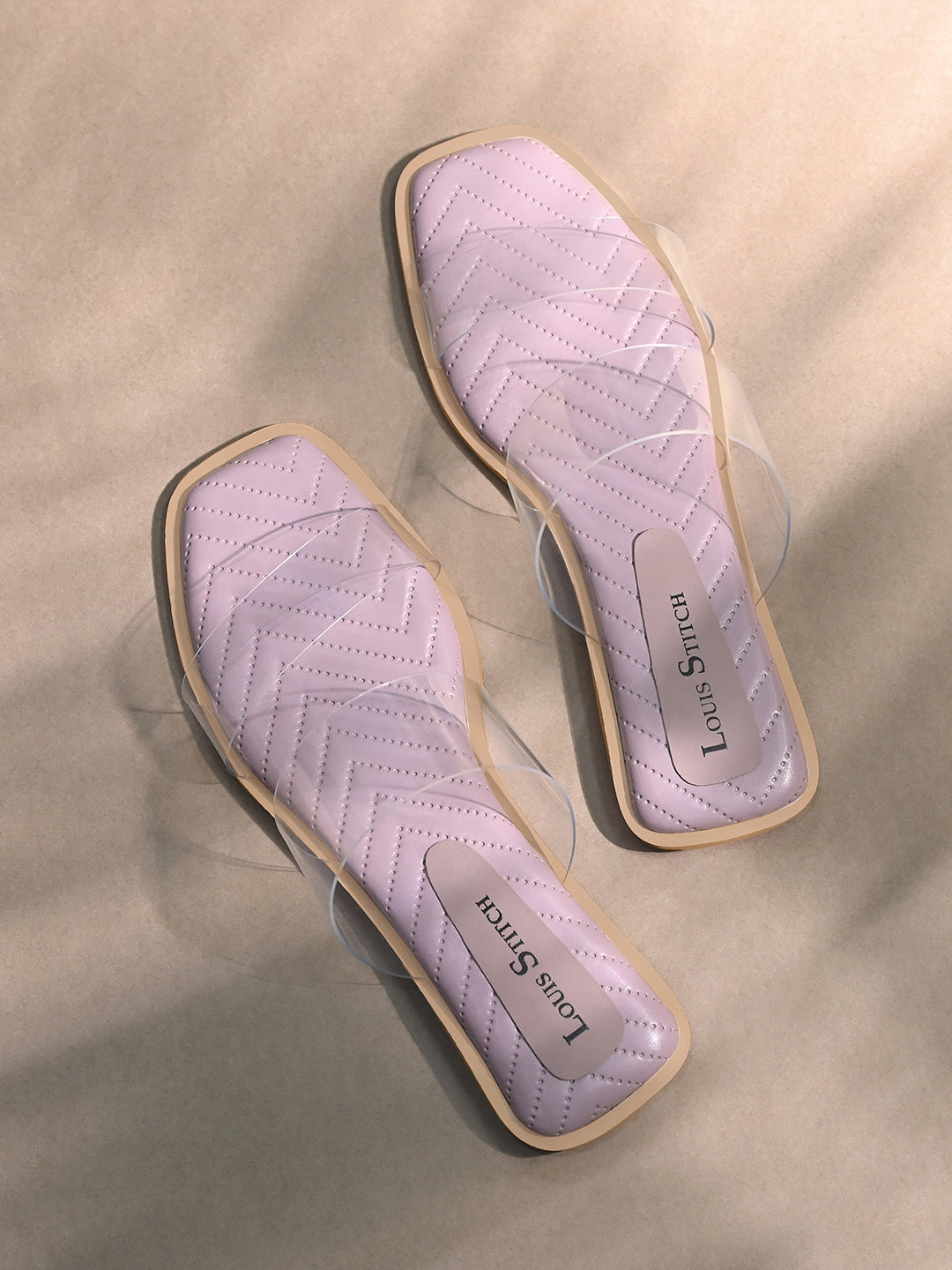 Women's Silicon Strap Purple Open Toe Stylish Slip-On Sandals