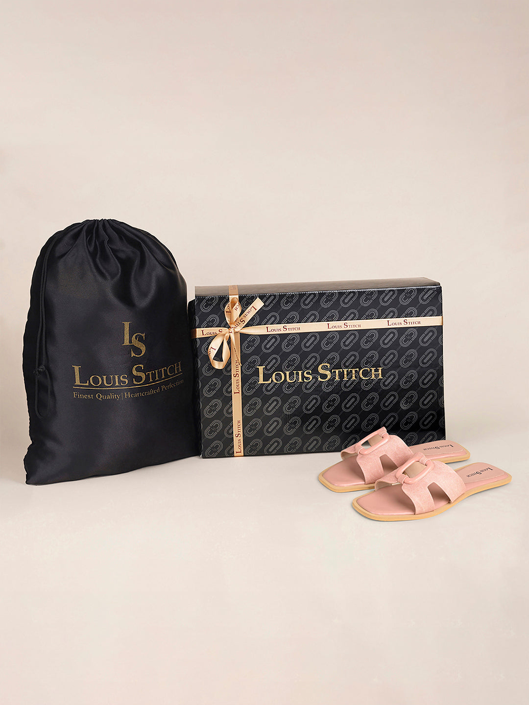 Women's Pink Flat Fashion Square Buckle Strap Lightweight Sandals