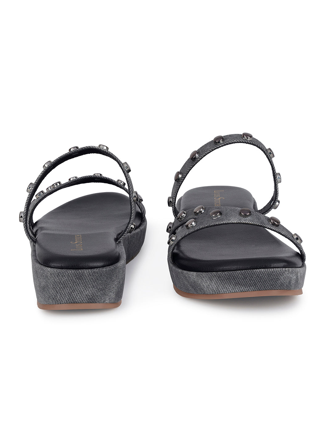 Women's Beads Straps Black Lightweight Sandals