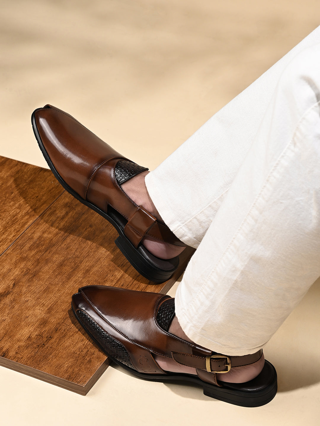 Russet Tan Comfortable Ethnic Roman Sandals