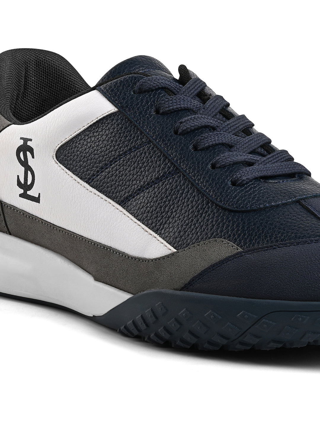 Blue and Grey Comfortable Lace-Up Sneaker