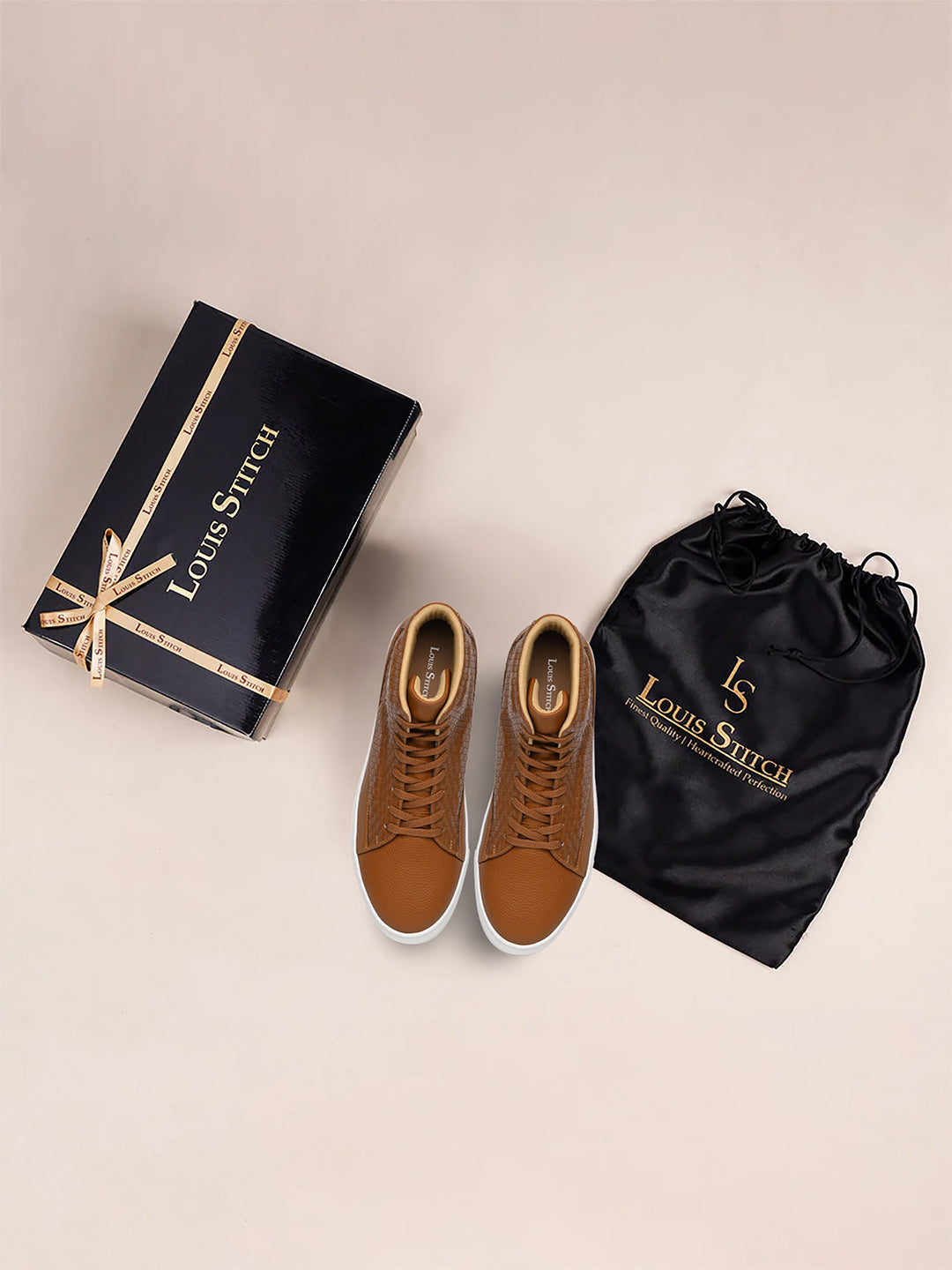 Russet Tan Comfortable Lace-Up Sneaker