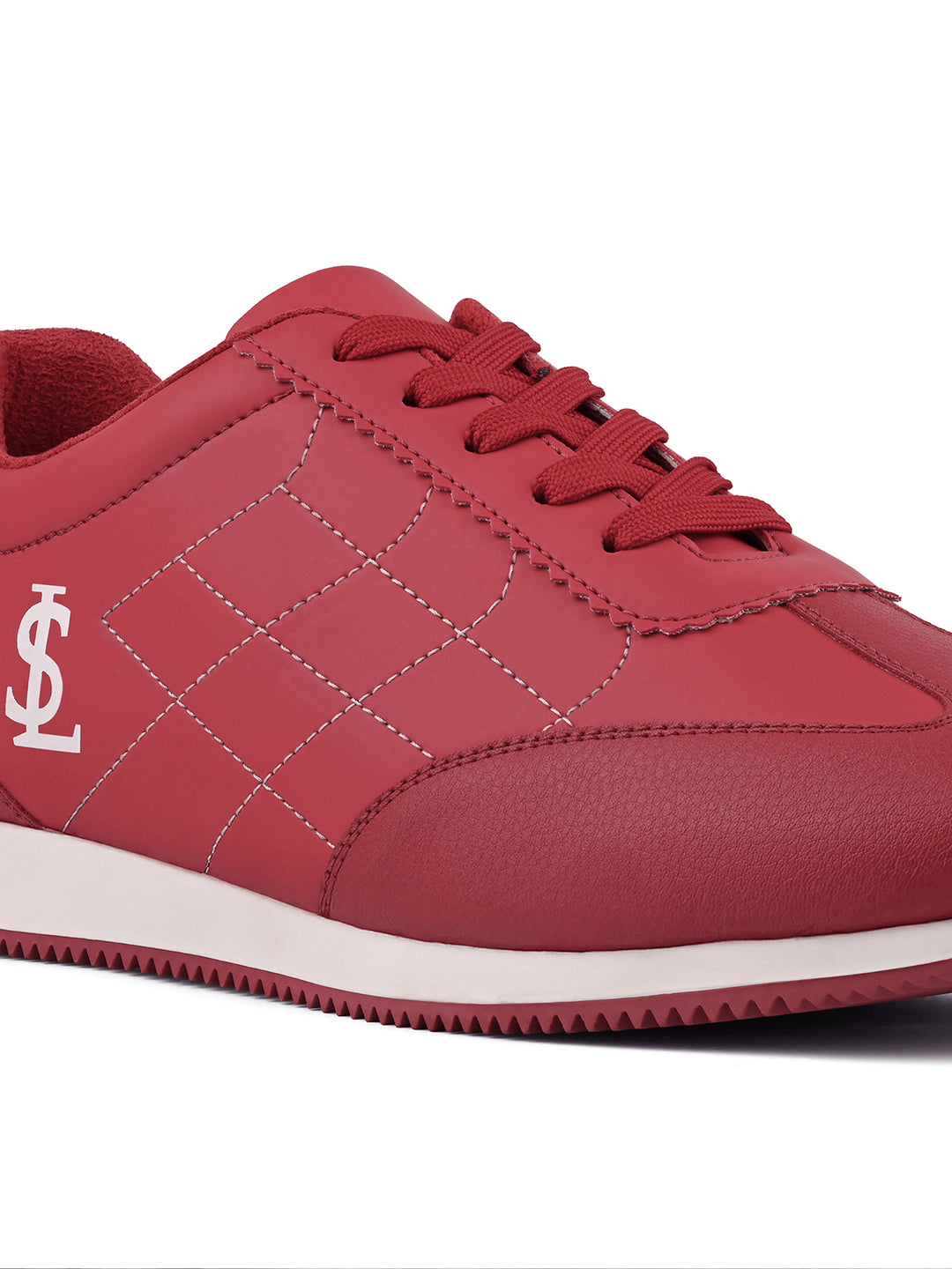 Ferrari Red Comfortable Lace-Up Sneaker