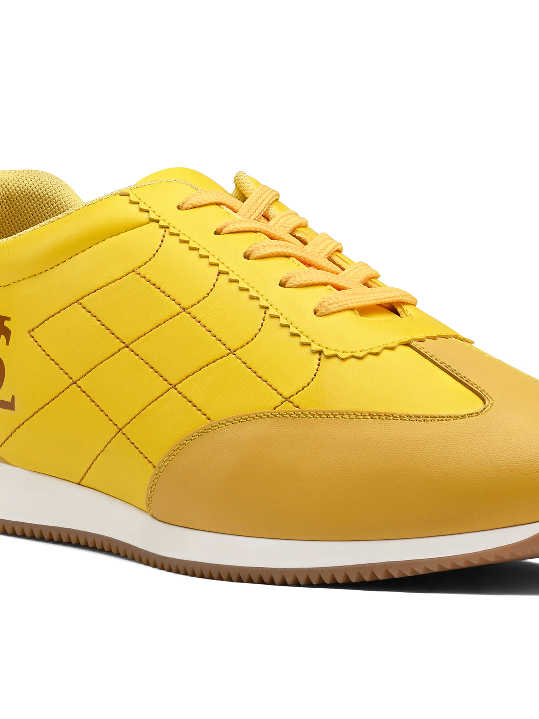 Imperial Yellow Casual Lightweight Low-Top Lace-Up Sneaker