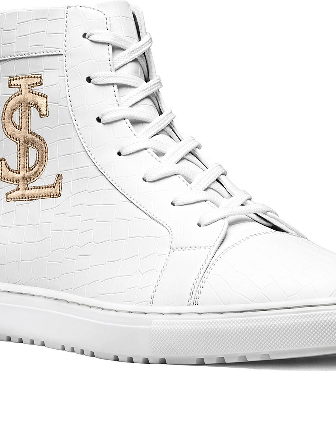 Imperial White Casual Lightweight Lace-Up Mid-Top Sneaker