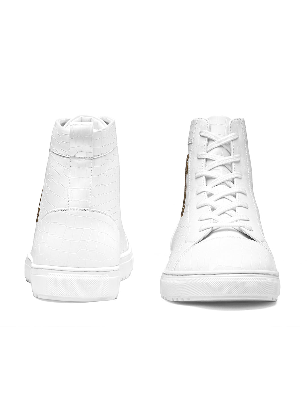 Imperial White Casual Lightweight Lace-Up Mid-Top Sneaker