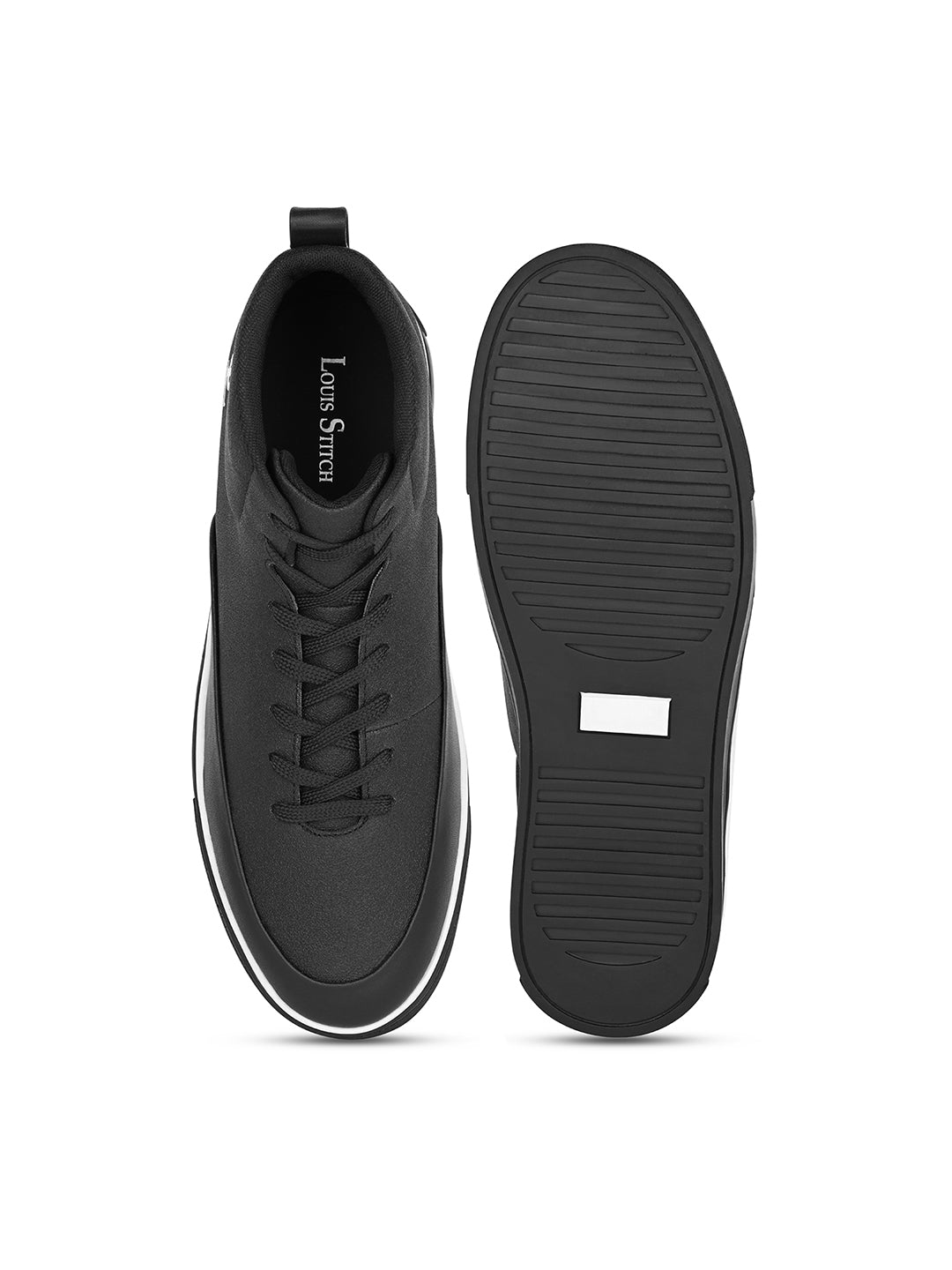 Midnight Black Comfortable Lace-Up Sneaker