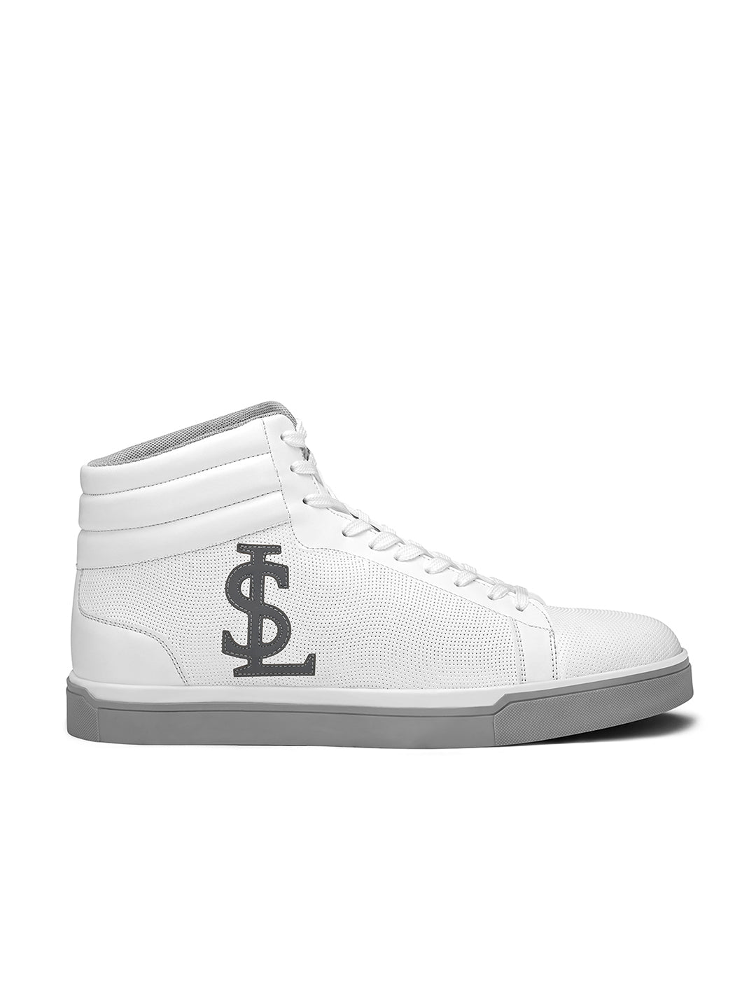 Polar White Casual Lightweight Mid-Top Lace-Up Sneaker