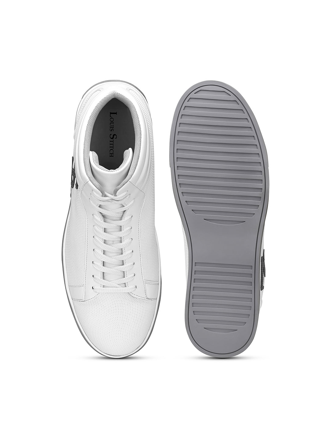 Polar White Casual Lightweight Mid-Top Lace-Up Sneaker