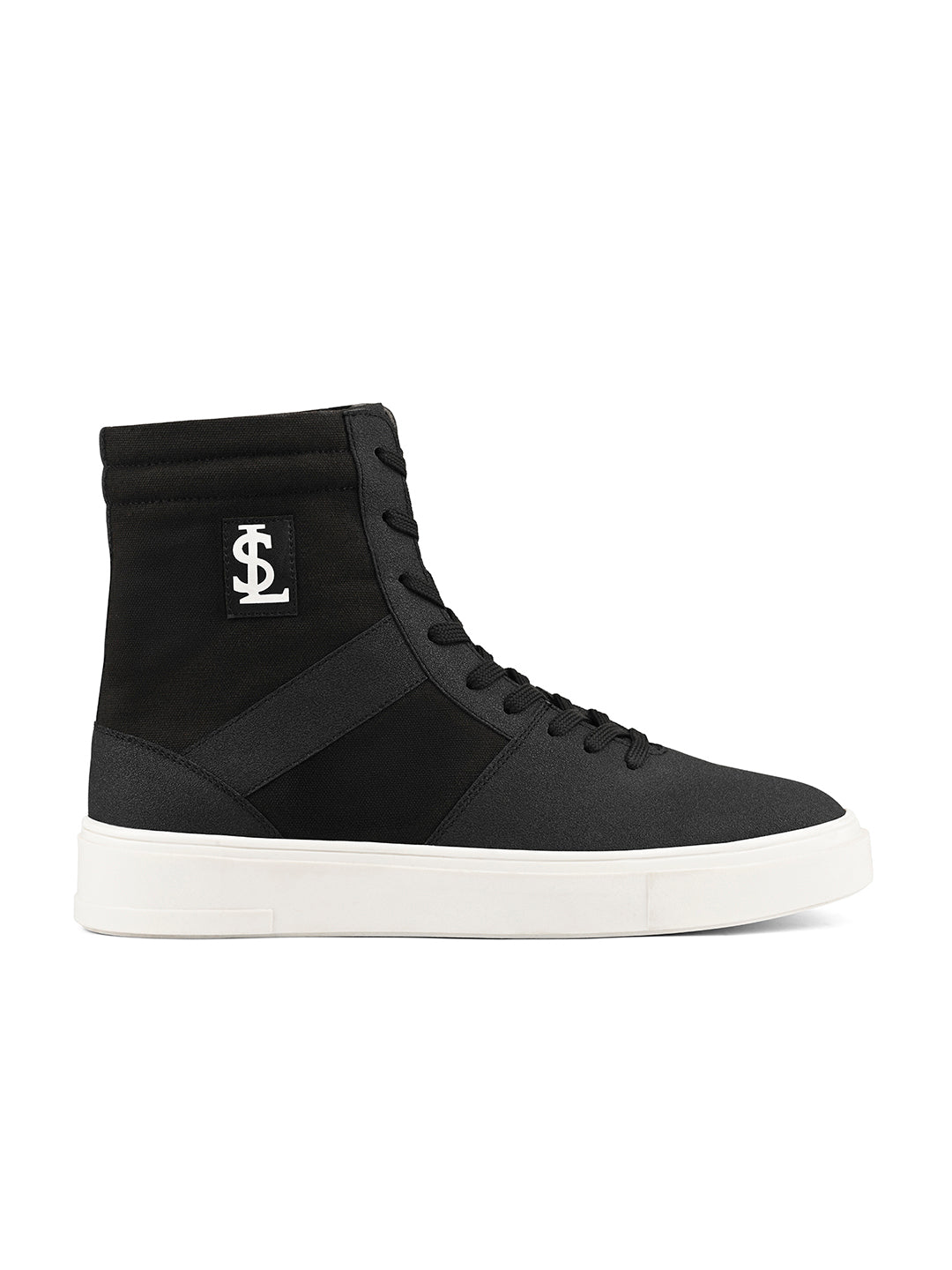 Raven Black Comfortable Lace-Up Sneaker