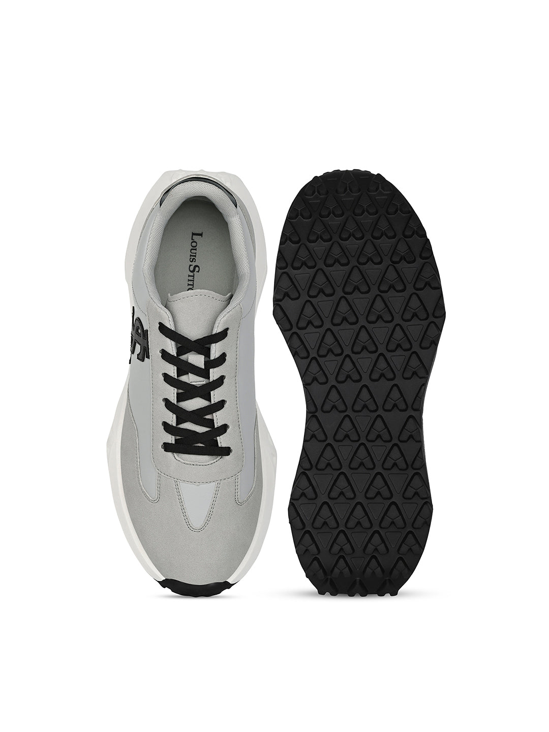 Ash Grey Casual Lightweight Lace-Up Sneakers