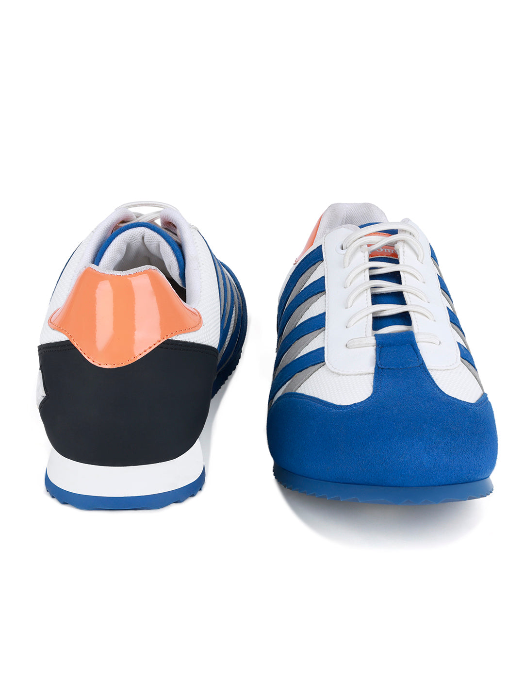 Brazillian Blue Fashion Color Blocked Lace-Up Sneaker