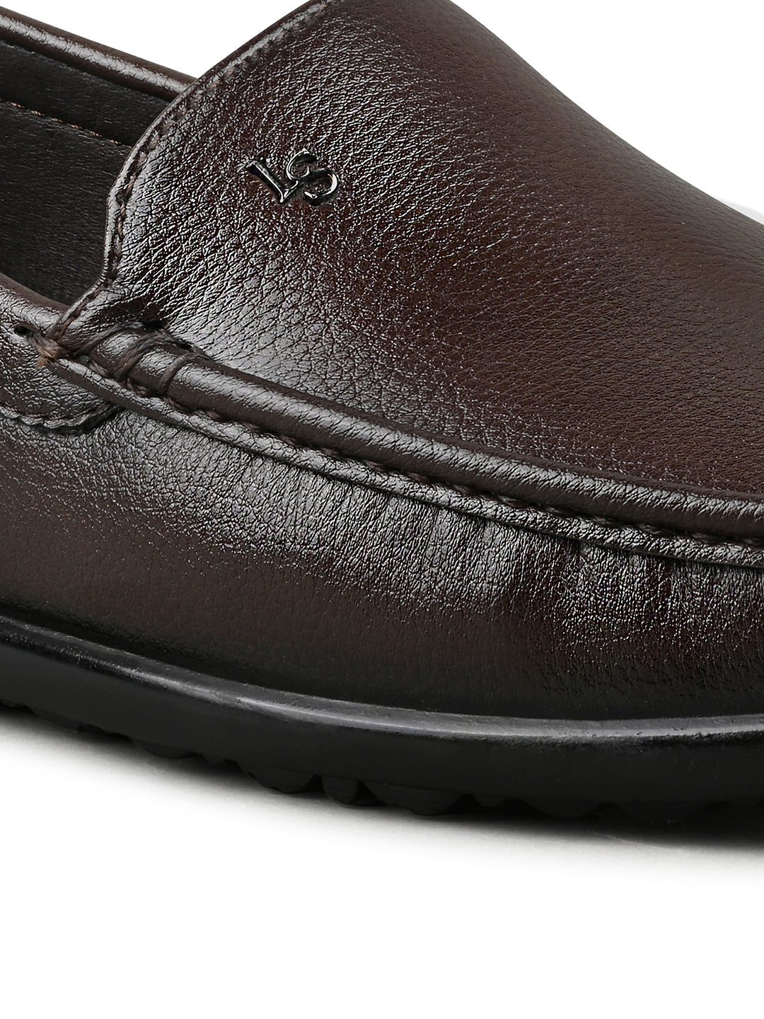 Brunette Brown Genuine Leather Formal Slip-On Loafers