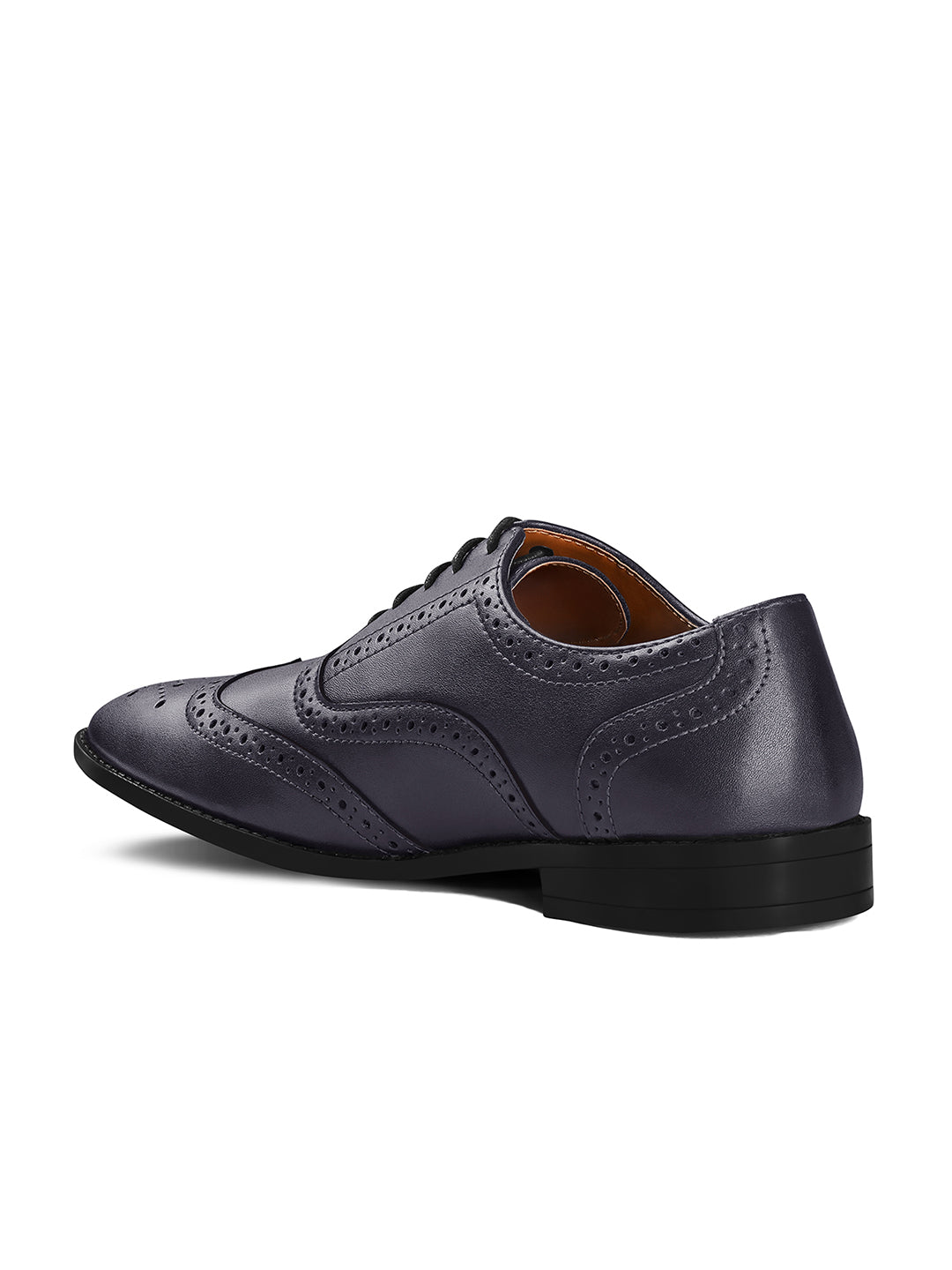 Federal Blue Handcrafted Wingtip Brogue Style Comfortable Formal Lace Up Shoes