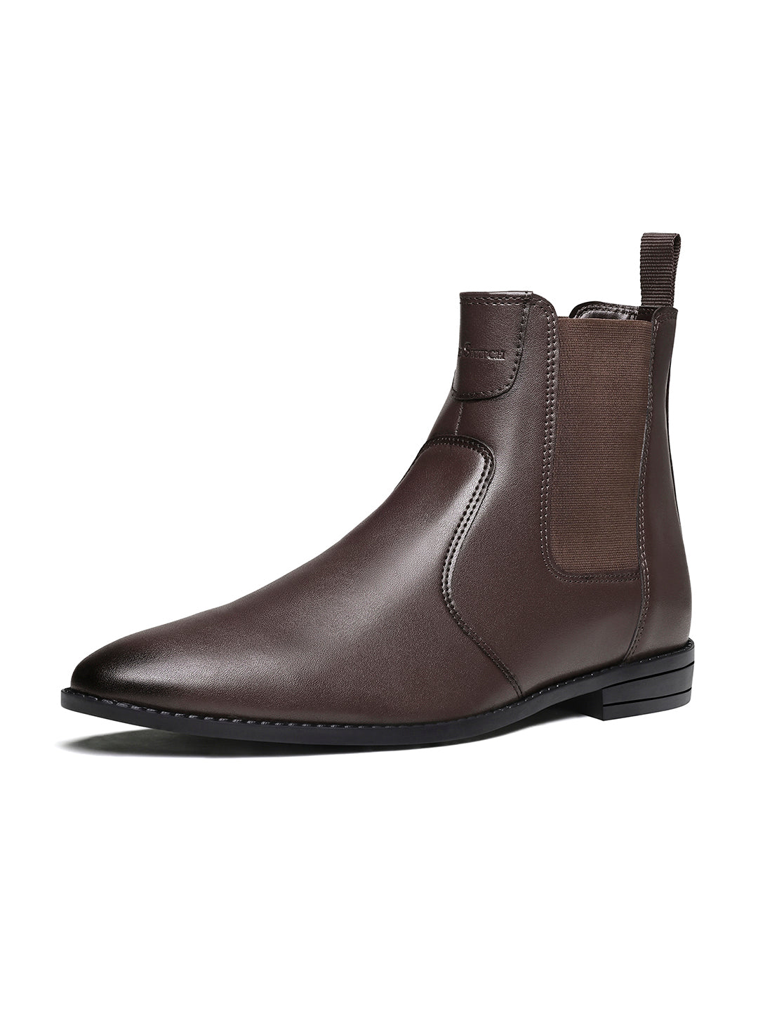 Brunette Brown Dual Tone Handcrafted Chelsea Boots