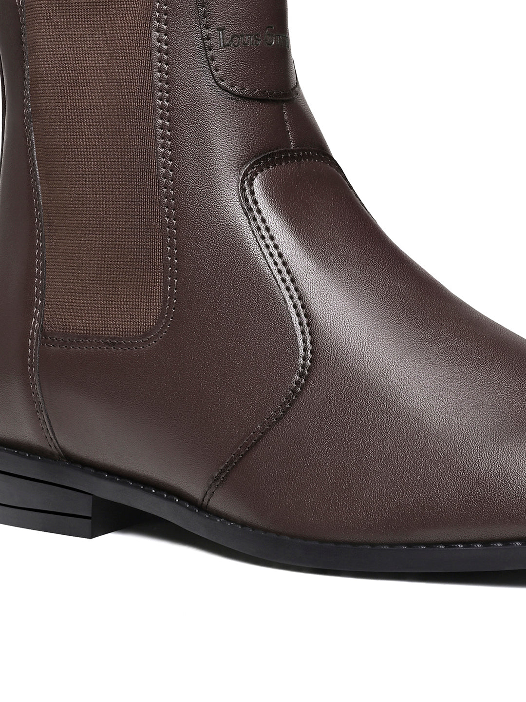 Brunette Brown Dual Tone Handcrafted Chelsea Boots