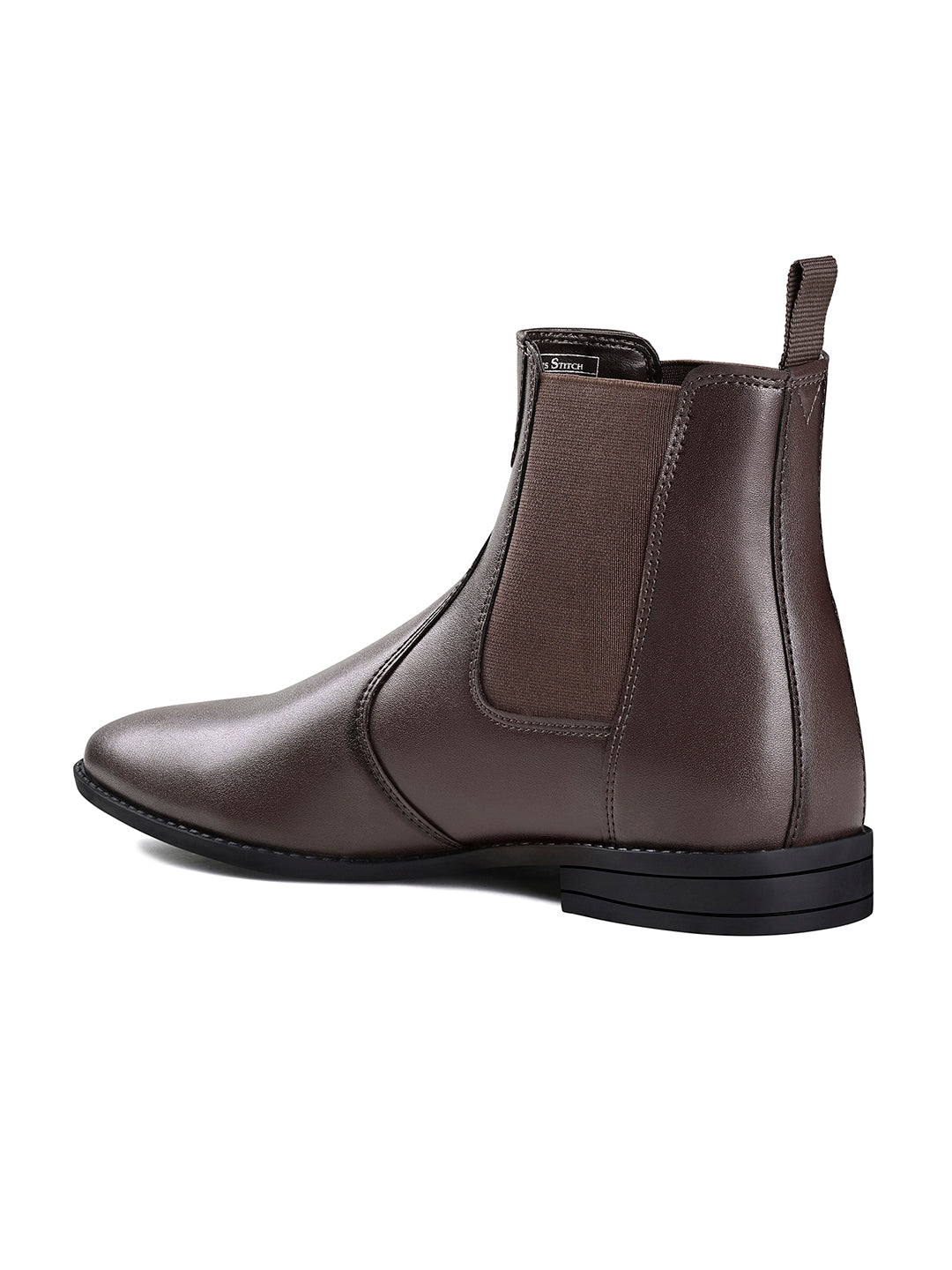 Brunette Brown Dual Tone Handcrafted Chelsea Boots