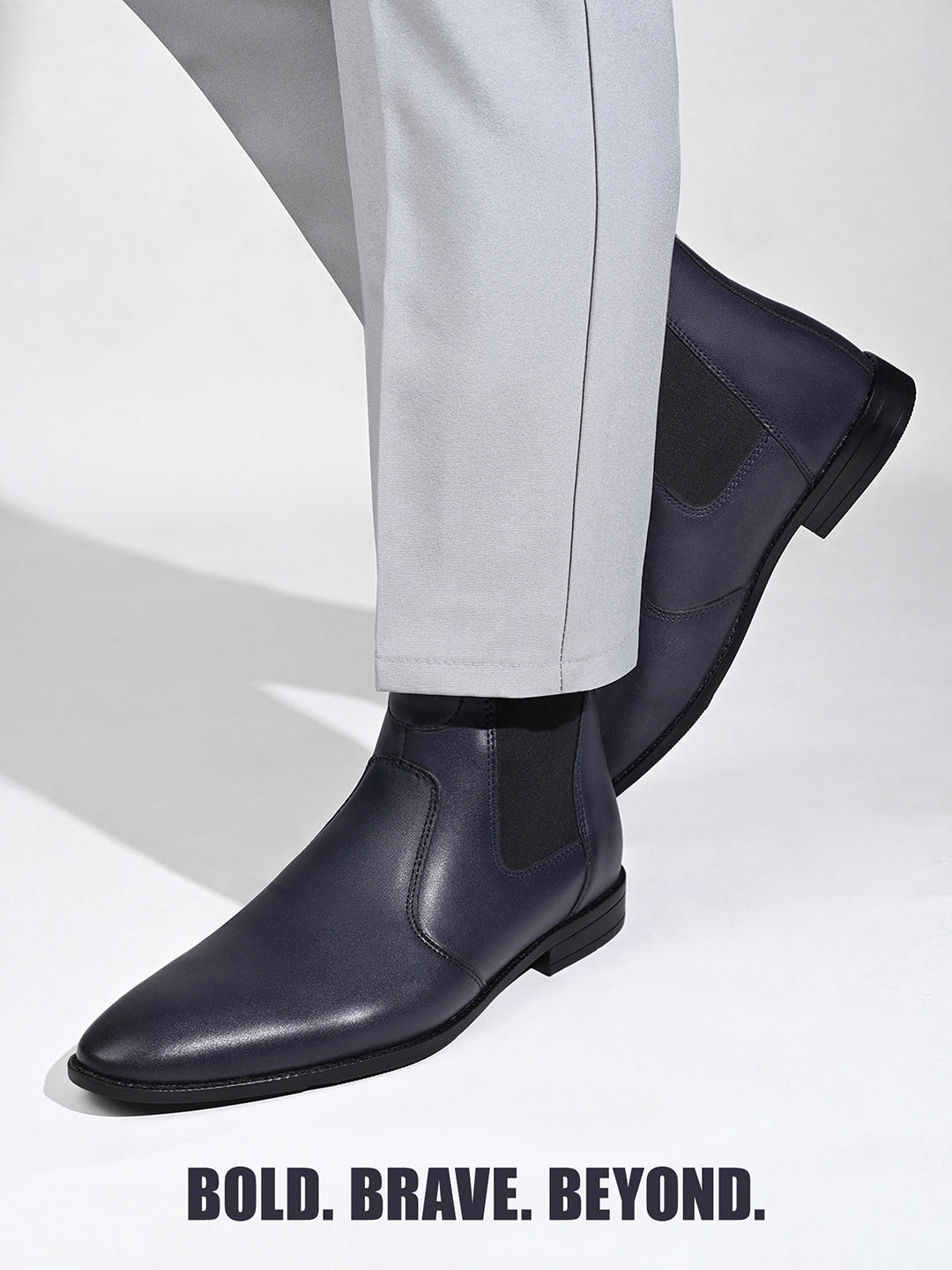 Federal Blue Dual Tone Handcrafted Chelsea Boots