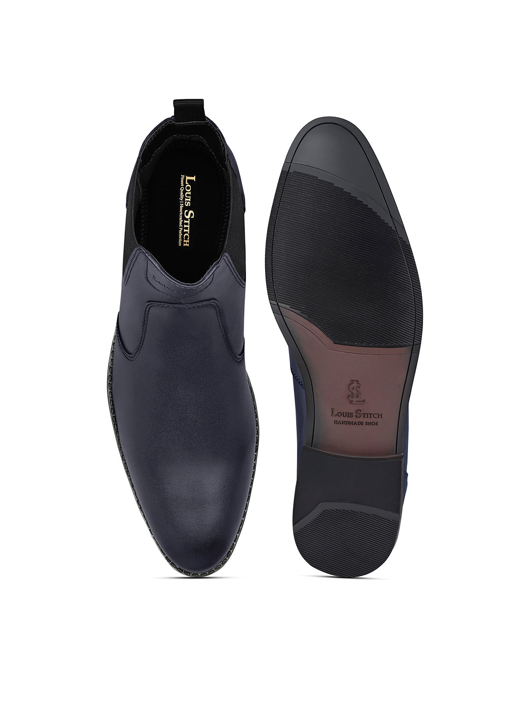 Federal Blue Dual Tone Handcrafted Chelsea Boots
