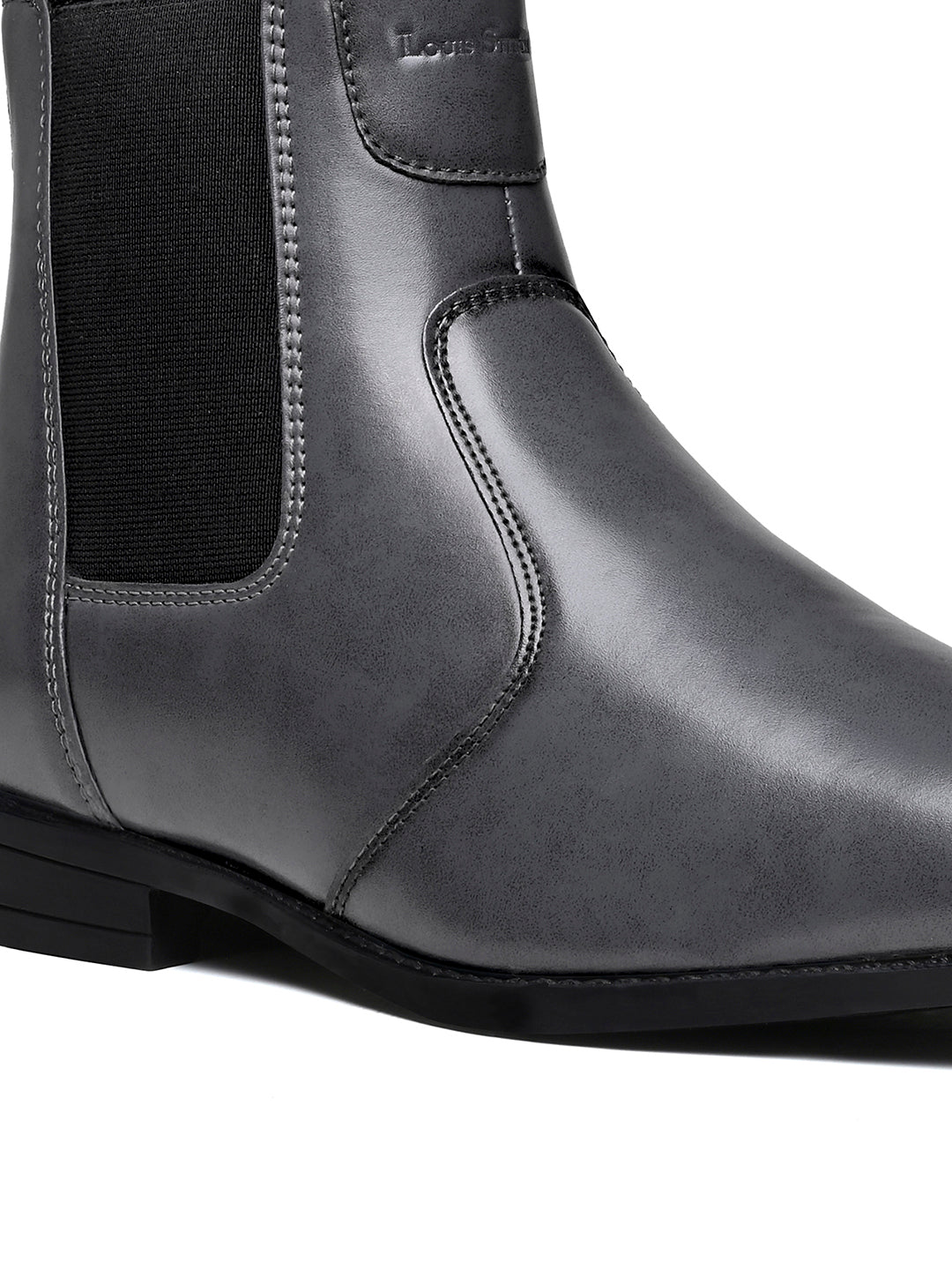 Ash Grey Dual Tone Handcrafted Chelsea Boots