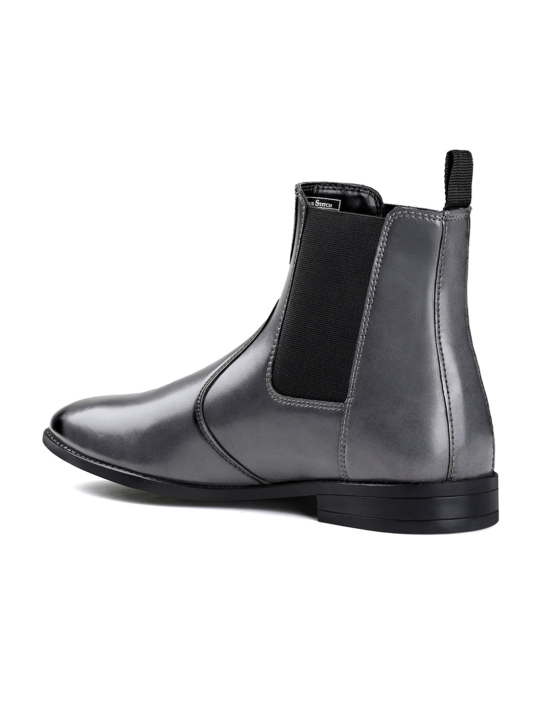 Ash Grey Dual Tone Handcrafted Chelsea Boots