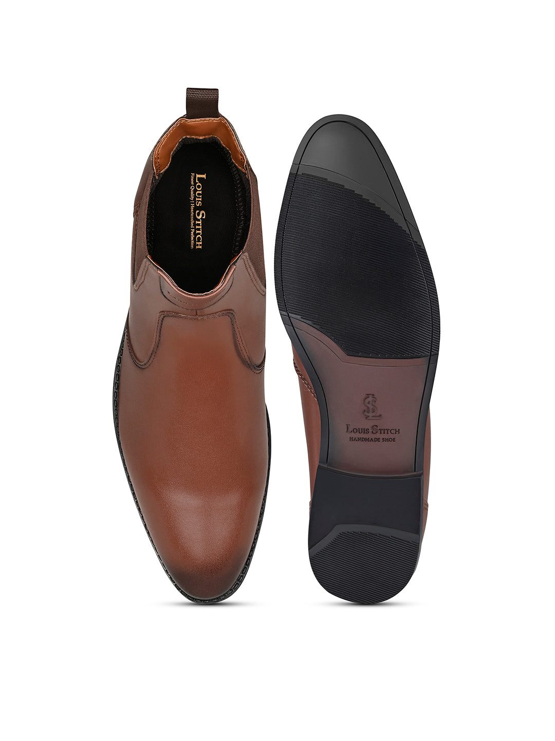 Russet Tan Dual Tone Handcrafted Chelsea Boots