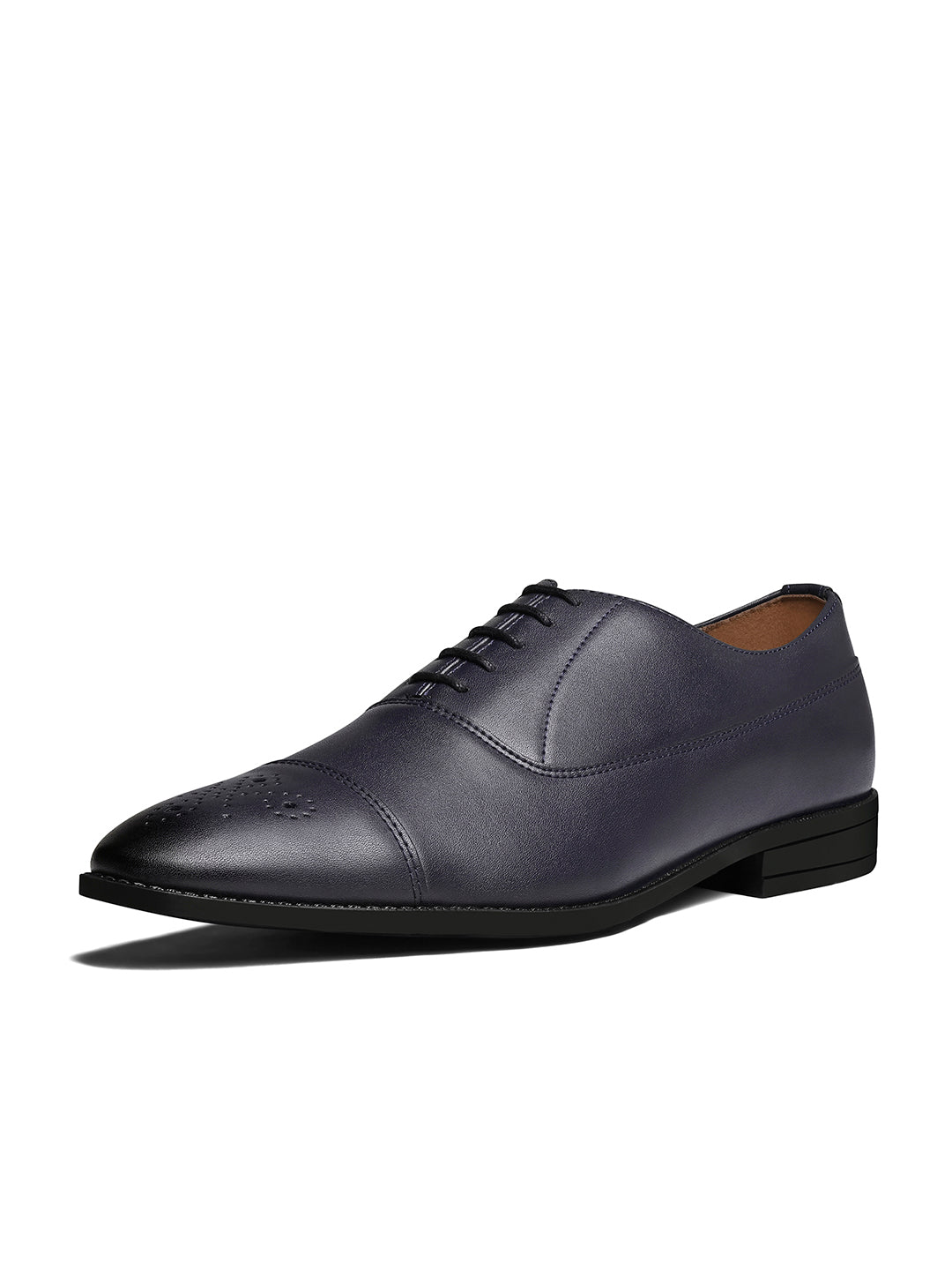 Federal Blue Handcrafted Captoe Style Comfortable Laceups