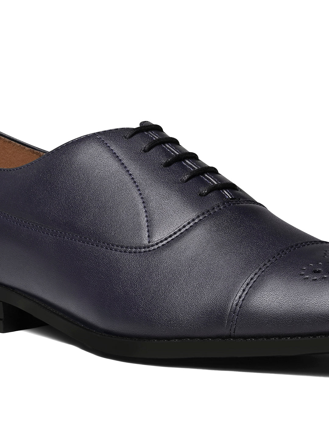 Federal Blue Handcrafted Captoe Style Comfortable Laceups