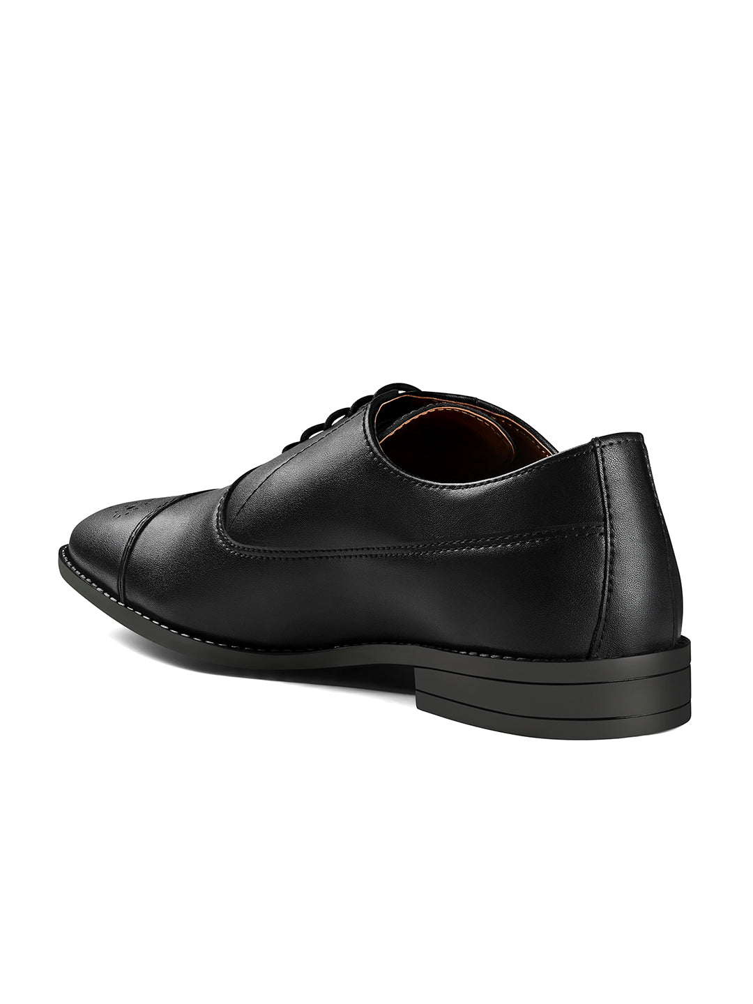 Obsidian Black Captoe Style Comfortable Laceups Shoes