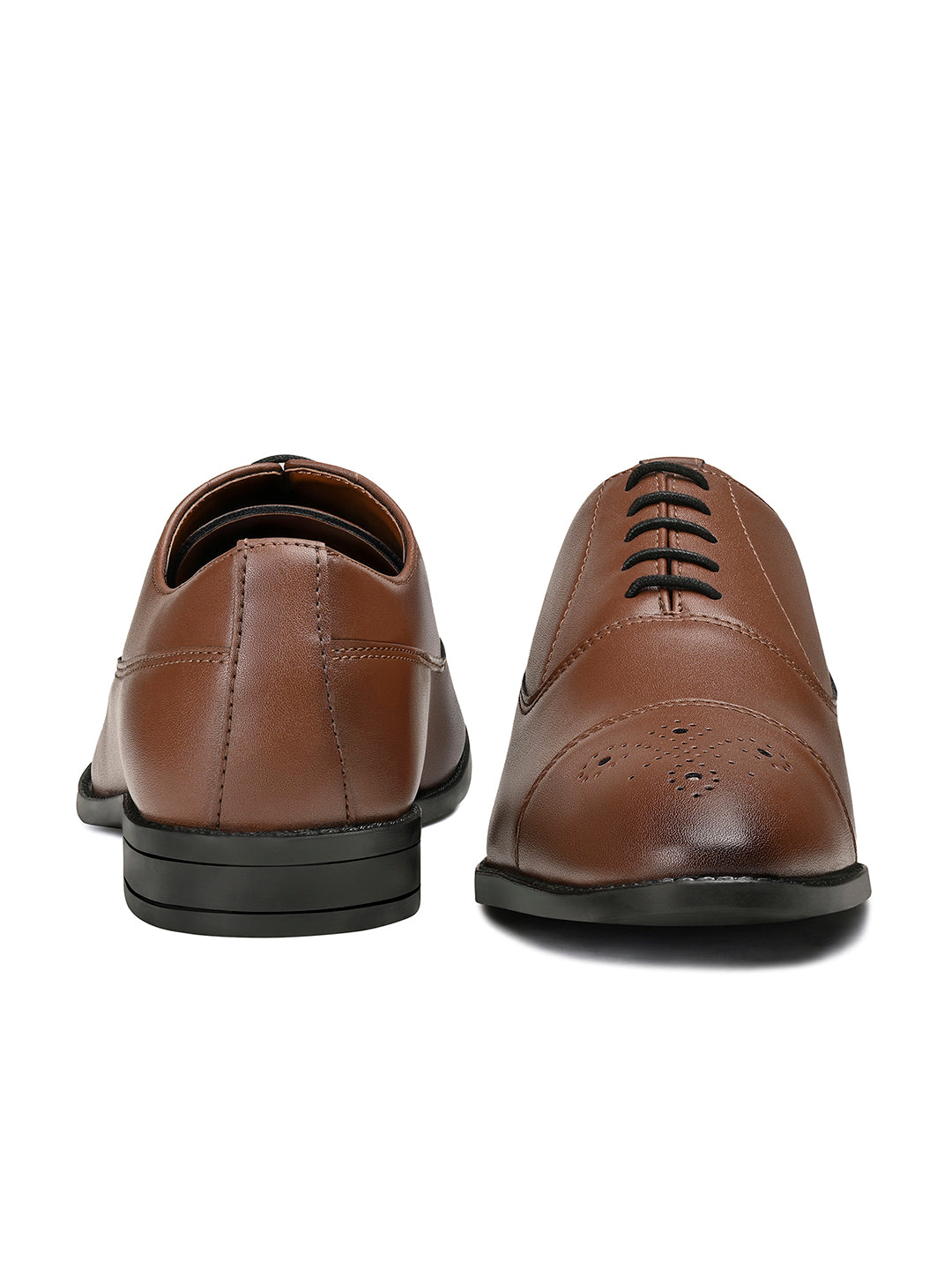 Russet Tan Handcrafted Captoe Style Comfortable Laceups Shoes