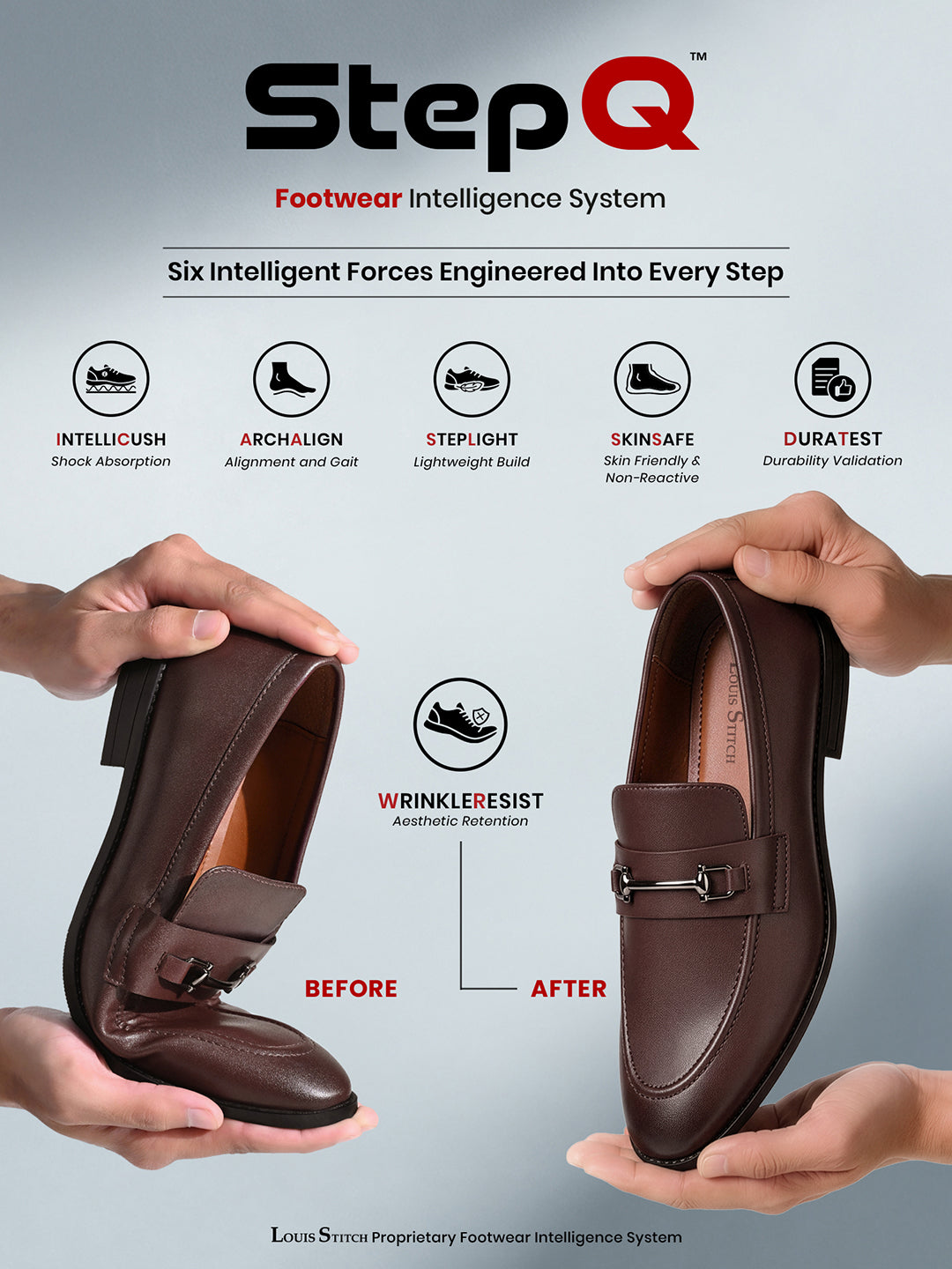 Brunette Brown Shoes Slipon Style Comfortable Moccasin with Buckle